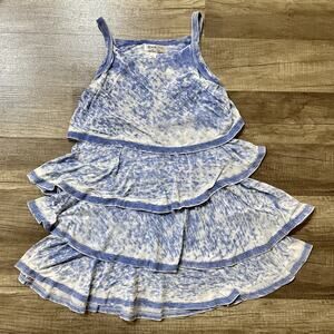 Joah Love Blue Burnout Material Layered Dress